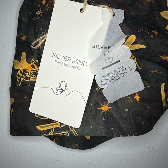 NWT Silverwind  Black and Gold Bee Pattern Bra - Picture 6 of 6